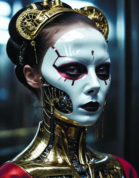 portrait of a futuristic geisha cyborg style of ghost shell,kintsugi,modern fine,fractal,intricate,elegant,highly detailed,digital photography,subsurface scattering bosch and erwin olaf and pieter hugo and bruce davidson and greg rutkowski,ilya kuvshinov,gaston bussiere,<lora:add-detail-xl:1.6>,future city,science fiction <lora:Future_Citys_xl-000012:0.8>,monster <lora:fx-monsters-xl-meatsack:0.7>,by diegocr,c1bo <lora:just_another_Cyborg_LoRa_SDXL-000009:0.6>