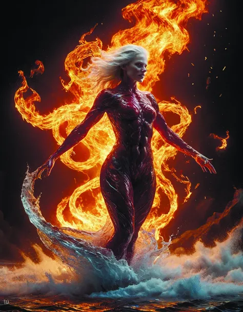 hell spawn character design,radiating with energy,whirling fire,burning embers,cosmic body,spectral female character,cinematic,interesting angle,elmental,underwater,portrait,photorealistic,volumetric lighting,octane rendering,style of dave rapoza,style of craig mullins,matte,divine,red tattered flags,heaves gates,god rays,<lora:add-detail-xl:1.6>,watce <lora:watce-sdxl:0.8>,by diegocr,Explosion <lora:Explosion Artstyle:0.7>,monster <lora:fx-monsters-xl-meatsack:0.6>