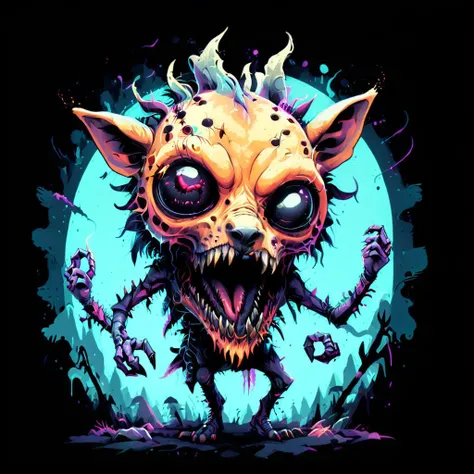 __animal__ alien creature, giant teeth, spider legs, weirdcore, simple clean vector <lora:xl_more_art-full_v1:0.8> <lora:DFunk_SDXL:0.8> <lora:g1g3r:0.15> g1g3r <lora:fx-monsters-XL:0.8> fx-monsters <lora:offset_0.2:0.3>