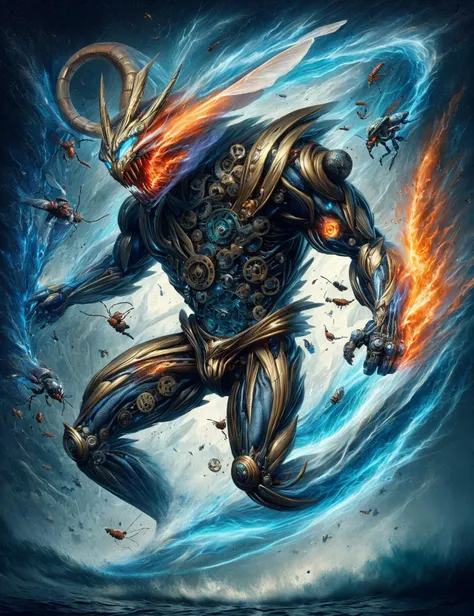 masterpiece, awesome quality, hyper detailed, DonMFma force organic molten radiation asian serpentine Amphiptere, insectoid
, <lora:DonMFma-000006:1>
