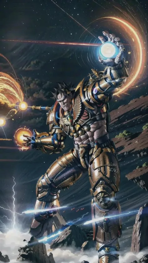 THE EMPEROR OF MANKIND, warhammer 40k, <lora:THE EMPEROR OF MANKIND MK1 by CCARAXESS:0.8> BREAK,
flaming sword, power Claw, golden armor, <lora:Gigachadv1:0.5> BREAK,
dynamic pose, (((kamehameha))), <lora:Kamehameha_V1:1>, masterpiece, best quality, hyperrealistic, extremely detailed, highly quality, 4k, sharp focus, professional photograph, sharp focus, award winning, cinematic lighting, octane render, unreal engine, volumetrics dtx, Wallpaper,