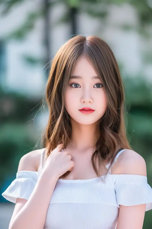 (best quality:1.4), (ultra highres:1.2), (photorealistic:1.4), (8k, RAW photo:1.2),(portrait shot), pimploy, 1girl, (white short arm shirt:1.2) , (black tight skirt:1.3),(belt),(light brown hair),(in library), <lora:koreanDollLikeness_v10:0.2>, <lora:thaiUniversity_v10:0.9>