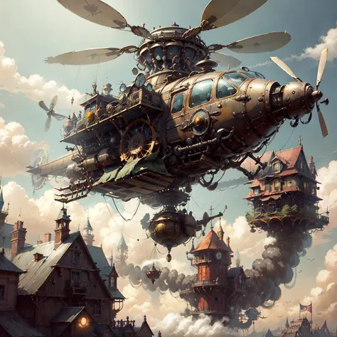 <lora:SteamPunkAI:.7> SteamPunkAI , Cogpunk  helicopter