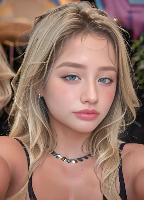 (SFW,8k, RAW photo, best quality, masterpiece:1.2),(realistic, photo-realistic:1.37),griphao,(((blonde hair,selfie))), facial close-up  <hypernet:griphao:1>