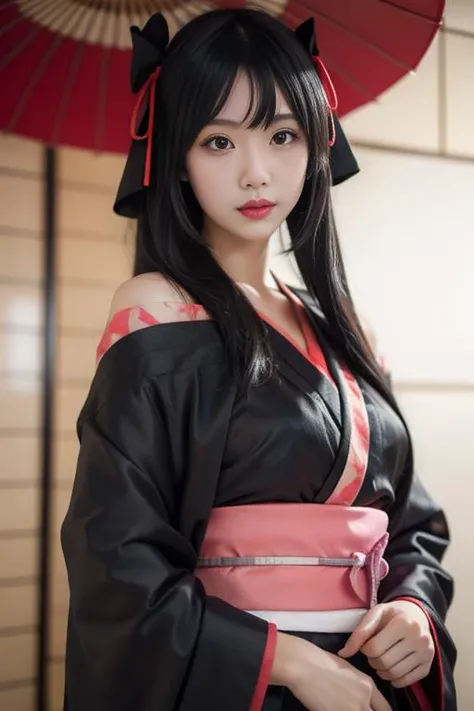 ltra-detailed,highly detailed,best quality,masterpiece,illustration,realistic,photorealistic,
1girl, solo, cosplay,
yaya, yaya-kimono, kimono, japanese clothes,
upper body, looking at viewer,
<lora:yaya_v1_04:0.6>