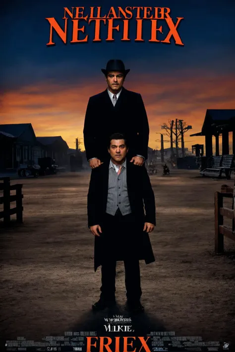 masterpiece, award-winning poster, Netflix film, WildWest, best quality, highly detailed, sharp, dark theme