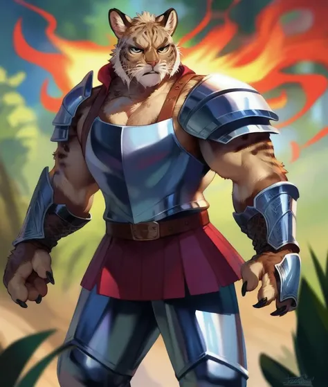 muscle, male, (lion head:1.0), furry, kemono, dressed as a prince standing on a cliff with flowers behind him, cloulds in the sky, photo, realism, cgi, (fighting pose:1.2), tekken, eye glow, (sweat:1.3), dirt, nipple, red hair, (baki:1.2), blood splatter, purple eye, teeth, (steam:1.0), high detail, castle, masterpiece, (HDR)(wallpaper)(movie lighting)(sharp focus), masterpiece, best quality, (extremely detailed CG unity 8k wallpaper), (best quality)