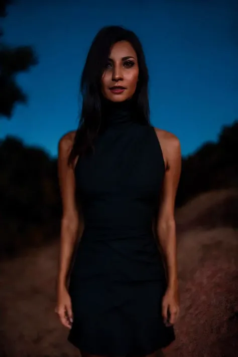A stunning intricate full color portrait of  a woman,wearing a high neck black dress <lora:LowRA:1>, having fun, epic character composition,by ilya kuvshinov, alessio albi, nina masic,sharp focus, natural lighting, subsurface scattering, f2, 35mm, film grain , latina, <lora:JadeJansen:1>