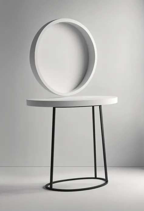 black and white light 3D geometry furniture, matte bright, highly detailed, poetic artistry, 3D render, digital art, octane render, photorealistic