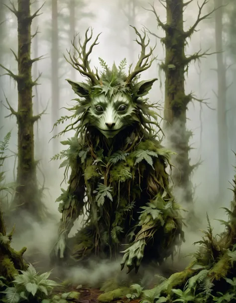 (masterpiece, best quality, fullscreen), [(full body:1.2)::0.3] portrait (photo of a giant vegetal [magical being:herb creature:0.4] Rhizome-forming in a lush forest:1.5), <lora:EYES Fire:0.6> green fire, (Stiff Gleaming skin:1.5), (several Cadmium Yellow Clustered flowers on the head:1.3), (Centaure body shape:1.2), (Snail head:1.2), (two Digitigrade Appendages:1.1), <lora:EFFECT mossbeast:0.15> mossbeast, <lora:EFFECT ral-ovrgrwth-sd15:0.5> ovrgrwth, <lora:MONSTER CuteCreatures:0.6> Cu73Cre4ture, (Clear Sky lighting:1.3), , , <lora:QUALITY Better_Nature_v1:0.2>, , (look at the viewer:1.3), ,<lora:LIGHT nLoRA:0.3> dark theme, <lora:QUALITY add_detail:0.1>, <lora:QUALITY PotatEnhancer_V1_6:0.1>, <lora:QUALITY kkw-better-v1.0a:0.2>, (Full body Shot, Shallow Focus Shot, Low Angle Shot:[1.2:0.5:0.1]), heavily detailed, gloomy, , (sharp focus), <lora:EFFECT Magic card fakemtg_label:1> fakemtg, (no humans), ricate, elegant, highly detailed, trending on artstation, 2 by Alison Borelli