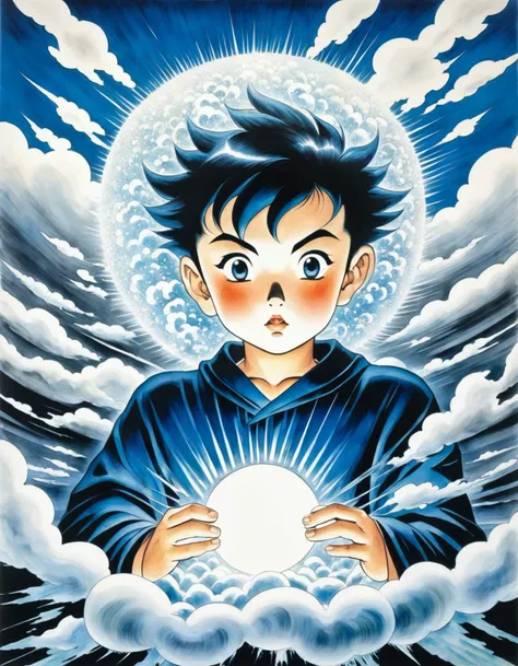 portrait, Hail elemental spirit. By artist Osamu Tezuka