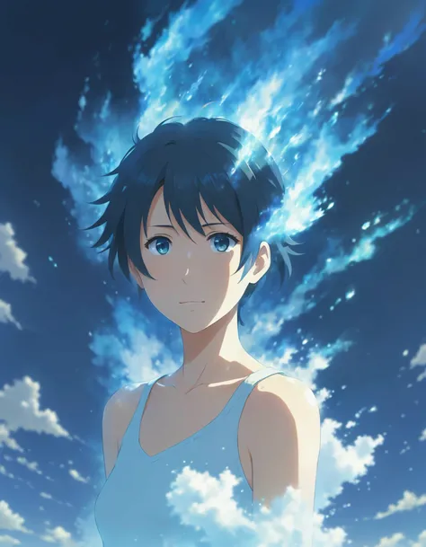 portrait, Dust elemental spirit. By artist Makoto Shinkai