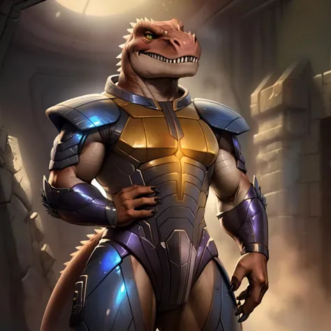 score_9, score_8_up, score_7_up, score_6_up, score_5_up, score_4_up,
8K CGI video game, powerful muscular build, muscular male, bara, side lighting, rim lighting, cinematic lighting, In'ei, (highly detailed), (Masterpiece), beautiful details, crisp, chiaroscuro, anime style, digital illustration, deep metallic colors, bright vivid colors, intricate detail, detailed background,
(character is (genghis rex, dinosaur, tyrannosaurus rex, muscles, muscular, dinosaucers, futuristic armor, armor, sharp teeth, colored lines, villain, )),
((in the style of and art by racoon21, null ghost, taran fiddler, ruaidri, yupa, kiyosan, jiandou, darkgem, ReptileCynrik, FrAnubis, Pino Daeni, Raphael, Leonardo da Vinci, midjourney, Thomas Kinkade, James Gurney, Frank Lloyd Wright, )),
<lora:GenghisRex:0.85> <lora:add_detail:0.35> <lora:add_sharpness:0.15> <lora:EyesGen:0.25> <lora:YQ_MaterialEnhancer_:0.35> <lora:waterVFX:0.35> <lora:test003_2:0.85> <lora:2023-05-18_170145:0.35> space <lora:EnvyPastelAnimeXL01:35>