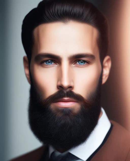 realistic portrait of a bearded man mix pdalns