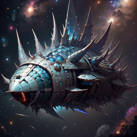 <lora:Dra9onScaleAI:.9>, Dr490nSc4leAI scales spaceship
