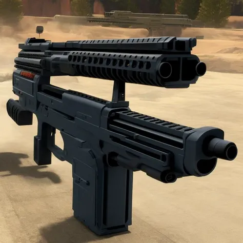 a photo of a gun structure, concept art