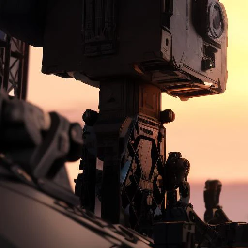 a closeup of a android structure, cinematic light