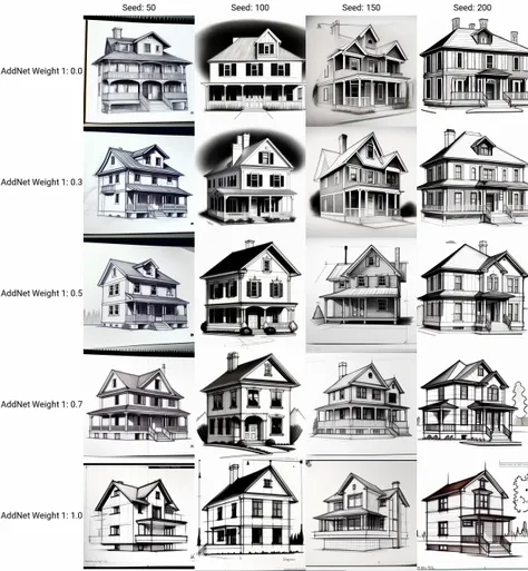 pencil sketch of a house