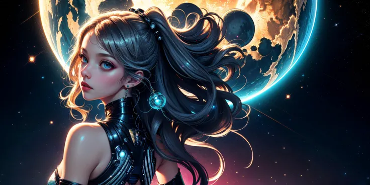 16k, ultra-high quality, highres, intricate, highly detailed, realistic, hyperrealistic, hypermaximalist, medium full shot, (solo:1.2), embedding:E-GM\E-Girls_Mansion_Mona is a stunningly beautiful girl, looking at viewer, metallic color makeup, looking content, atmpkart, in a futuristic full body costume stands in front of a giant object, dynamic pose, creative angle, from behind, embedding:Positive\epiCPhoto, <lora:Style\Atompunk.safetensors:0.8>, <lora:Utilities\detail_slider_v4.safetensors:0.6>, <lora:Utilities\lora_perfecteyes_v1_from_v1_160.safetensors:0.8>,