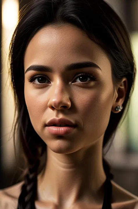 saint TrualityCampus_Sunny, portrait of a beautiful woman, Cinematic, Photoshoot, Shot on 25mm lens, Depth of Field, DOF, Tilt Blur, Shutter Speed 1/1000, F/22, White Balance, 32k, Super-Resolution, Megapixel, Pro Photo RGB, VR, Lonely, Good, Massive, Half rear Lighting, Backlight, Dramatic Lighting, Incandescent, Optical Fiber, Moody Lighting, Cinematic Lighting, Studio Lighting, Soft Lighting, Volumetric, Conte-Jour, Beautiful Lighting, Accent Lighting, Global Illumination, Screen Space Global Illumination, Ray Tracing Global Illumination, Optics, Scattering, Glowing, Shadows, Rough, Shimmering, Ray Tracing Reflections, Lumen Reflections, Screen Space Reflections, Diffraction Grading, Chromatic Aberration, GB Displacement, Scan Lines, Ray Traced, ray Tracing Ambient Occlusion, Anti-Aliasing, FKAA, TXAA, RTX, SSAO, Shaders, OpenGL-Shaders, GLSL-Shaders, Post Processing, Post-Production, Cell Shading, Tone Mapping, CGI, VFX, SFX, insanely detailed and intricate, hyper maximalist, elegant, super detailed, dynamic pose, photography, volumetric, ultra-detailed, intricate details, 8K, super detailed, ambient âuplight, pr0f3ss10n4l, m4cr0, <lora:speedy1p5:1.15>