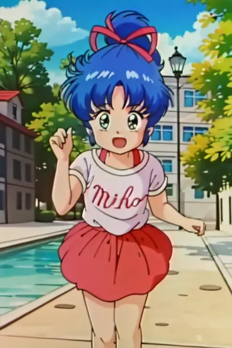 (((picture-perfect)))  <lora:miho trigger:0.8>miho (official style, style parody, 1girl, solo, ponytail, looking at viewer) (outdoors, nature, having fun)