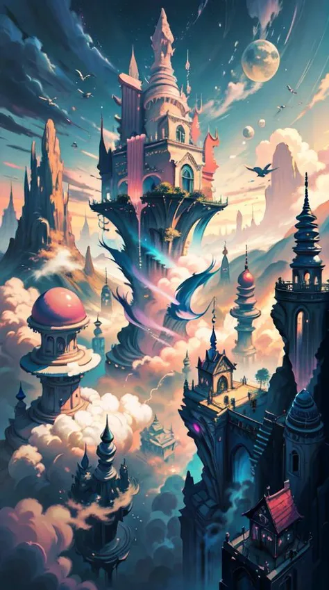 Surreal scenery ((best quality, masterpiece)), <lora:PastelGothAI:0.6> PastelGothAI, <lora:FenW:0.8>