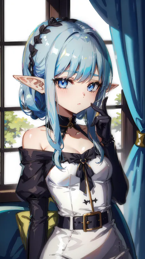 <lora:PastelGothAI:0.8>, elf, pointy ears