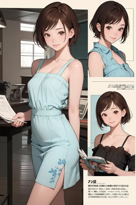 8k high quality detailed,highres,comic,anime,detailed image,
(an illustration of a teenage girl posing,magazine_sheet, (an illustration of girl,teenage girl)),(magazine_illustration),(multiple view manuscript),
(, MakiCounterStrike,1girl,short hair,brown hair,brown eyes),(Reward Smile),((Sitting on a step, gazing downward):0.5),detailed_face,realistic_skin_texture,
(, edgAsianc,wearing edgAsianc),realistic clothing texture,<lora:MakiCounterStrike:0.7>,<lora:edgAsianc:0.65>