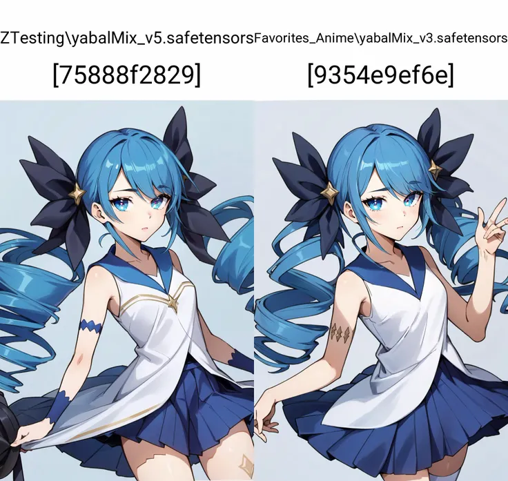 (masterpiece, best quality), intricate details,
1girl,
<lora:HaruCheer:0.8> HaruCheerUniform, blue skirt, <lora:Gwen-v1:0.8> long hair, twintails, twin drills, blue hair, blue eyes, star-shaped pupils,