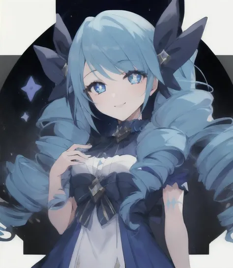 monochrome, watercolor, highres, top quality, best quality, paid reward available, High-quality illustrations, unparalleled masterpiece, perfect artwork, absurdres, 1girl, kemono, furry, detailed body fur, animal face, animal hand, Archaic Smile, holding a cluster of sky blue flower in both hands, which are positioned at chest level, She is wearing a simple ring on the ring finger of her left hand, unfocused spread of sky blue flower, fan-created work shared on platforms Pixiv or Twitter,