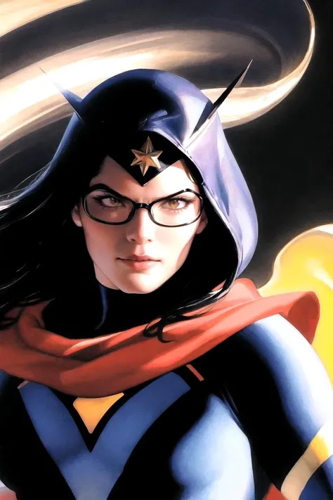 masterpiece, best quality, high quality, highres, portrait, looking at viewer, straight-on, eye focus,
ARTSTYLE_AlexRoss_ComicArt_ownwaifu, www.ownwaifu.com,
1boy, artstyle_alexross_comicart_ownwaifu, black hair, chain-link fence, day, dress, glasses, hat, male focus, mustache, scarf, science fiction, solo, star \(symbol\), starry background, upper body, water, www.ownwaifu.com, yellow eyes
retro artstyle,simple background, realistic, superhero,
<lora:ARTSTYLE_AlexRoss_ComicArt_ownwaifu-15:1>