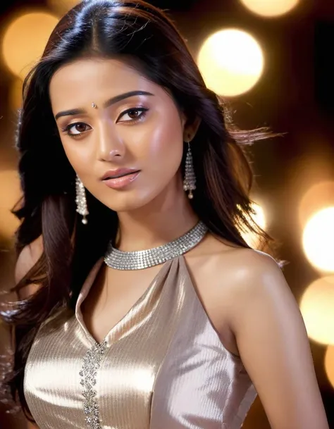 hires  portrait photo of Amrita Rao woman, outdoors, realistic skin texture, high collar dress, night time, beautiful bokeh  <lora:Amrita_Rao_SDXL_LoRA:1>