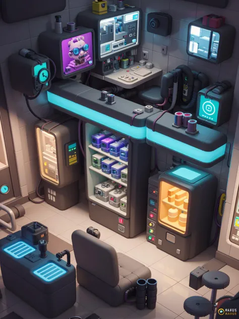 masterpiece, best quality, toon,3d,cyberpunk,indoors,
<lora:toon_mix:0.6>