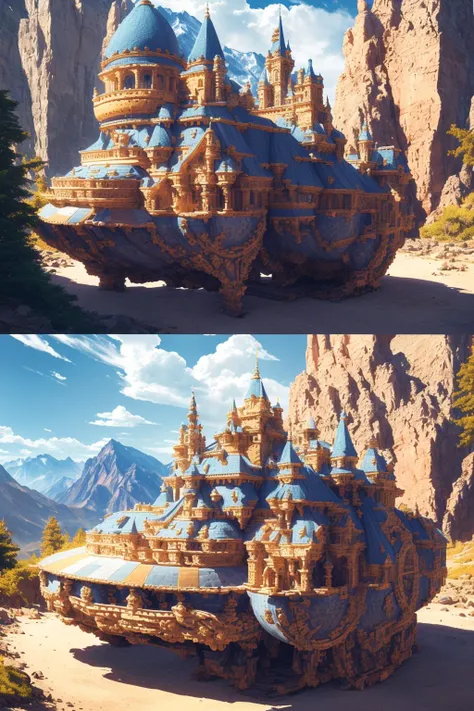 Vehicle, Landspeeder, <lora:Landspeeder-fc-v1:1>, A forbidden castle high up in the mountains, pixel art, (intricate details:1.12), hdr, (intricate details, hyperdetailed:1.15), (natural skin texture, hyperrealism, soft light, sharp:1.2), game art, key visual, surreal