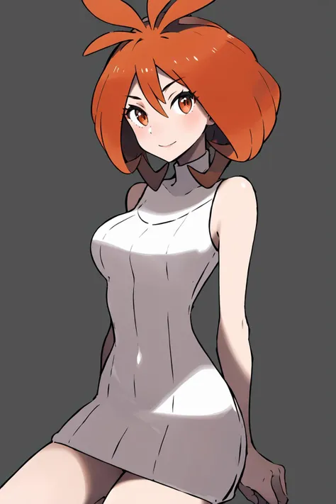 masterpiece, best quality, looking at viewer, <lora:PokemonV2:1>, generation 9, <lora:Azusa:0.7>, Azusa, 1girl, sweater, holding, breasts, dress, sweater dress, sleeveless