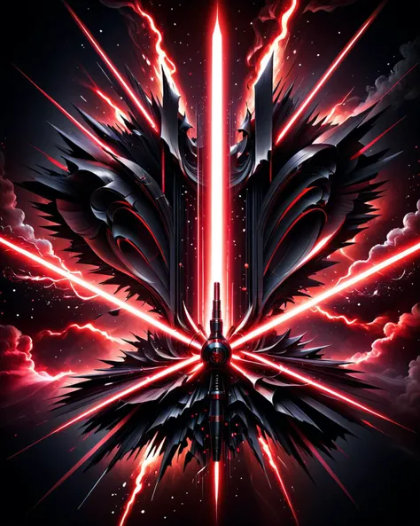 concept art <lora:FF-MJ-Week2-Hot:1> a red and black abstract background with a red light, wallpaper 4 k, wallpaper 4k, digital artwork 4 k, 8k hd wallpaper digital art, 3d digital art 4k, 4 k wallpaper, 4k wallpaper, red lasers, lightsaber wallpaper 4 k, 4k detailed digital art, pc wallpaper, 4k highly detailed digital art, wallpaper hd . digital artwork, illustrative, painterly, matte painting, highly detailed