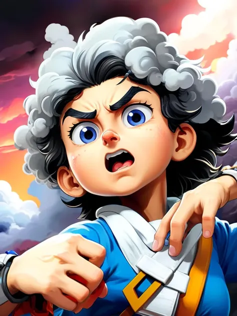 Fighting game style Cartoon of a Cloudy Roc, Paramedic, Fearful, Magical Realism, 4k, highly detailed, <lora:FF-Midj-Top-v0565:1> <lora:FF-idle-WALLP:0.69> <lora:MidJ_Last_500_-_Experiment:0.19> <lora:FF-Midj-Last-v0563:0.11> <lora:FF-Midj-Top-v0564-FA-TX:0.34> <lora:FF-idle-ColorZ:0.469> . Dynamic, vibrant, action-packed, detailed character design, reminiscent of fighting video games
