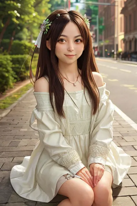Nsfw, off shoulder, Low-cut, Street Fashions, Straight hair, fair makeupdifferent poses, small breasts , Medium length hair, light brown hair , best quality, photorealistic, masterpiece, extremely detailed face, 8k wallpaper, detailed nose, detailed eyes , dedicated eyes, smile, double eyelids, full body, whole body, side parting hair, symmetrical eyes, detailed iris, thin eyebrows, long eyelashes long legs, silky hair, perfect white teeth, watery eyes, dedicated fingers, small headnecklace, perfect fingers, smaller eyes, small mouth,
Best quality, masterpiece, ultra high res, (photorealistic:1.4), (((highly intricate details)), beautiful lighting, 1girl, shiny skin:1, <lora:add_detail:1.2>, (((depth of field))), Pov, 
romantic, seductive smile