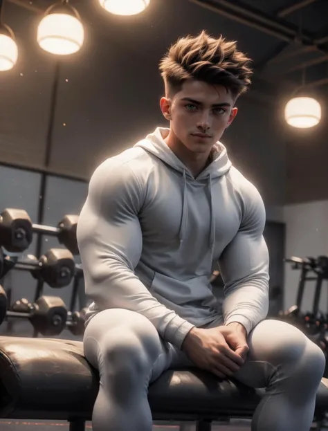 (swaggy, defying look:1.2), haircut,
smiling,
shirtless,
(muscles through clothes:1.3),
whole body, full body,
bottom view,
(rim lights:1.3),
(, sitting in a gym, relaxed, white tight hoodie, legging,:1.3),
colorful,
(musculegs:1.1),
blurry background,
aestheticmuscles,
in the background,
(human:1.3),
by photography,
cinematic lights, gorgeous eyes, good face, good hands,
(photography:1.3),
(good lights:1.2),
sunny day,
(film grain, 4k, 8k:1.2), dust,
haircut,
(very expressive face:1.2), looking at viewer,
swaggy, defying look,
orbitgood,
21 years old,
<lora:vrcfurry_v43:0.30>