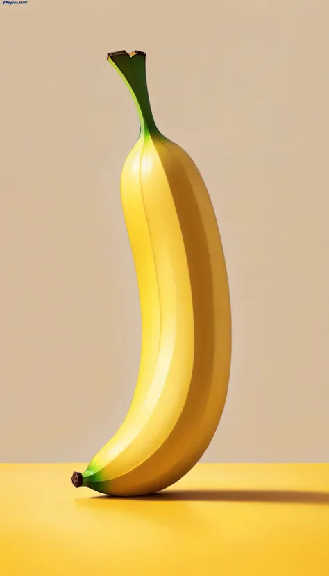 a happy cartoon banana fruit, Pixar Style, perfect composition, 8k artistic photography, photorealistic concept art, masterpiece