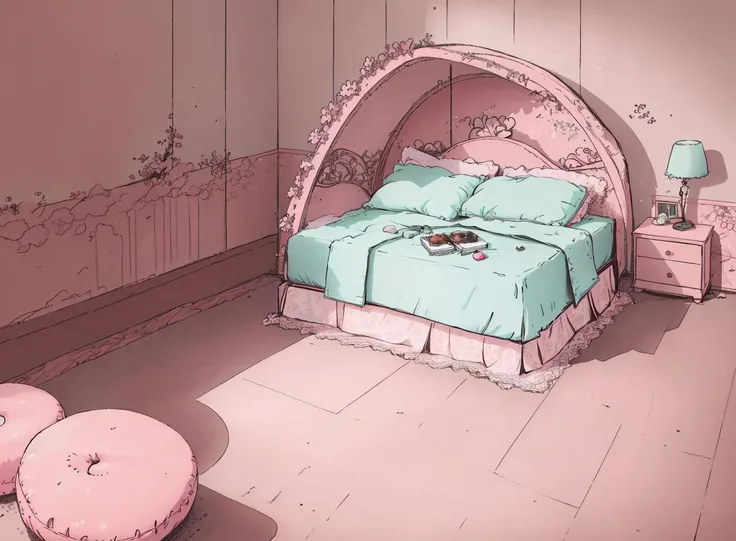 room, pink, cute, white , lace, bed
<lora:Cozy_Style-000002:.9>