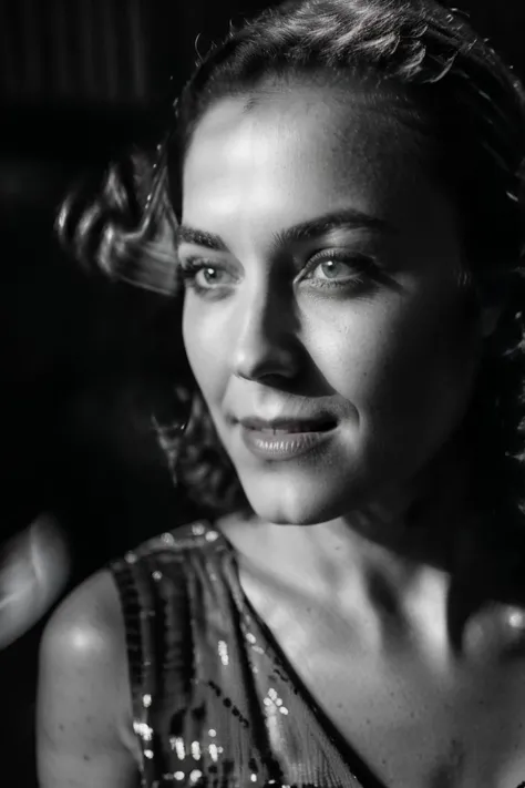 (girl dancing in a pole, scenery, bar:1), (1girl), (light:1.2),(dress, garter, mini dress:1.2), looking at viewer, from below, smile, (NoirStyle:1.5), (retro, cinematic, high contrast, spot light), (smoke:1.2), (detailed ladscape:1.2), (dynamic_angle:1.2), (dynamic_pose:1.2), (realistic:1.4), ((realism)), (masterpiece:1.2), (best quality), (ultra detailed:1.2), (8k, 4k, intricate), (canon R5, 50mm focal length, f/5.6), (cowboy shot:1), (85mm),light particles, lighting, (highly detailed:1.2),(detailed face:1.2), (gradients), colorful,(detailed eyes:1.2), (ultra photorealistic:1.2), (detailed skin:1.2), <lora:epiNoiseoffset_v2:0.5> <lora:Noir_style:0.8>