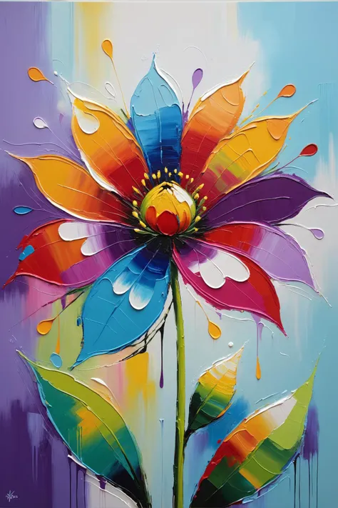 point and click game style painting of a colorful flower painting on a wall in a living room, a fine art painting inspired by olha darchuk, featured on pixabay, abstract art, colorful painting, this painting is a large canvas, stunning painting . mouse driven interface, puzzle elements, narrative focus