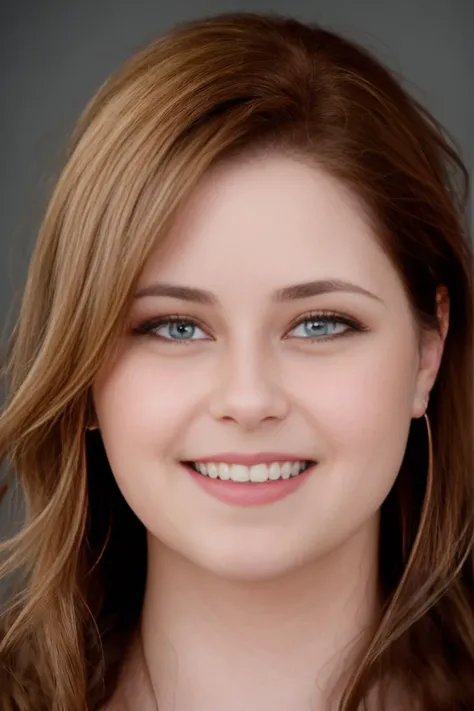 closeup portrait of skswoman, smile , with dirty blonde Choppy layers , cosplaying, background titanic epic (photo, studio lighting, hard light, sony a7, 50 mm, matte skin, pores, colors, hyperdetailed, hyperrealistic), <lyco:Jenna FischerV2:1.1>