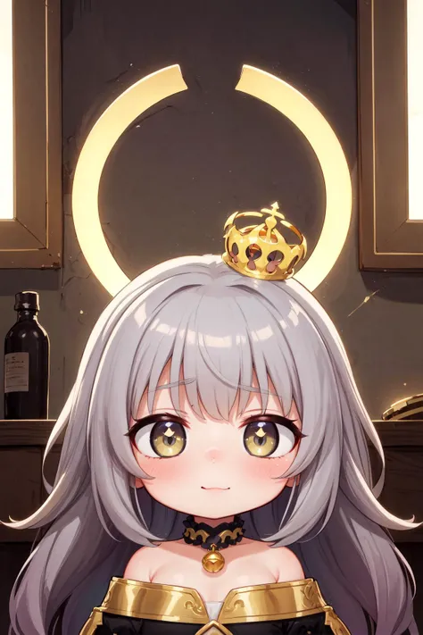 (perfect-picture:1.1) , 1girl, cute, petite, (chibi:1.2) , detailed, behance, Portrait of a chubby European Maffiosi ([Maya Hawke:The Brain:3] of Tranquility:1.3) , The Brain is very Unforgettable and Graceful, she as Dark ages Queen, she is feeling very happy, glinting eyes, she has Short and messy hair, she has a Spiritual Disco Era fluorescent yellow jewelry, Angelic Halo, Extreme roots and reeds, Foggy, Wide view, clean art, (by Richard McGuire:1.3) ,  still, Fearful, Stonepunk, loop lighting, 800mm lens, Pastel Colors, halation, Vitrail, charming Hazel eyes, detailed face,"The sound of silence.", 64K, ultra high res