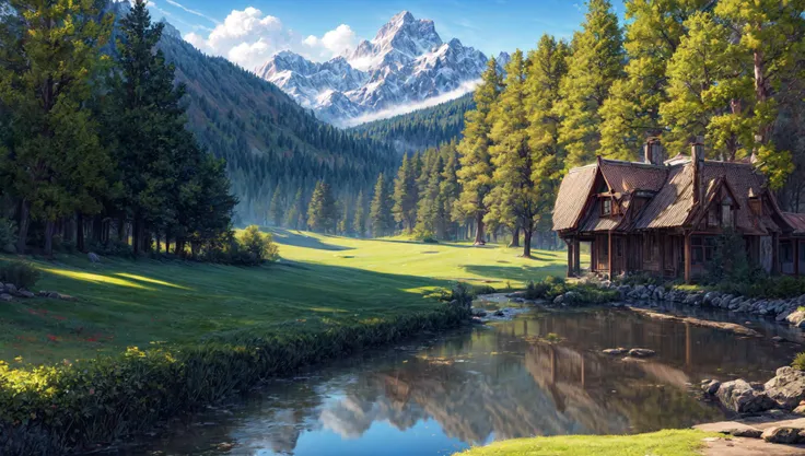 ((masterpiece:1.4,best quality)), cloud, outdoors
(mountains), spring glade, scenery, sky,
(noon:1.4), high detail, abundant, 8k, high detail, wallpaper,
<lora:more_details:1.5>
