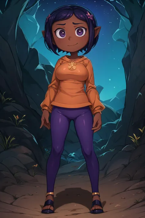 masterpiece, best quality, 1girl, sfw, <lora:priyanka_maheswaran:.35> priyanka maheswaran,
<lora:coralineee:0.99> coralineee, <lora:avasdemon3:0.35> avasdemon,
seductive, smile, ((VFX)), detailed background,
leggings, shirt, crossed arms, dark skin, black eyes,
(AS-YoungestV2:1),AS-YoungestV2,
(big breasts:1.2), earrings, outdoors, small legs, high heels,