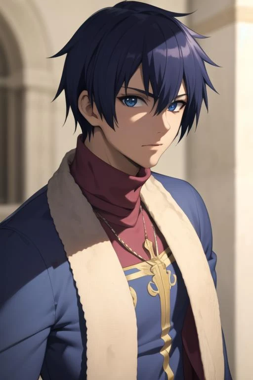 masterpiece, best quality, high quality, 1boy, solo, male focus, looking at viewer, upper body, <lora:wave:0.74>, wave, blue eyes, blue hair,