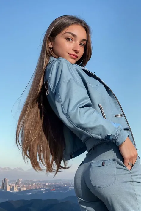 photo of S202_SkylarMae,a stunning woman,on a (mountain:1.1),wearing a (jacket:1.1) and (pants:1.1),skyline,(8k, RAW photo, best quality, depth of field, ultra high res:1.2),(absurdres, intricate, photorealistic, masterpiece, ultra-detailed:1.3),