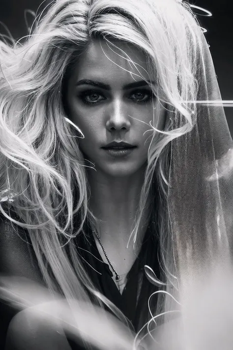 <lora:Emily_Bett_Rickards:0.85> dark cinematic photograph, slow shutter photography portrait, lightstreaks, double exposure, smoke, haze, neon vibe, Holographic poltergeists, chaotically harmonious & whimsically gravitas, sublimely ridiculous and disconcertingly serene, neon colors yellow/crimson, older filmgrain, (intricate details, hyperdetailed:1.15) (skin texture:1.2)